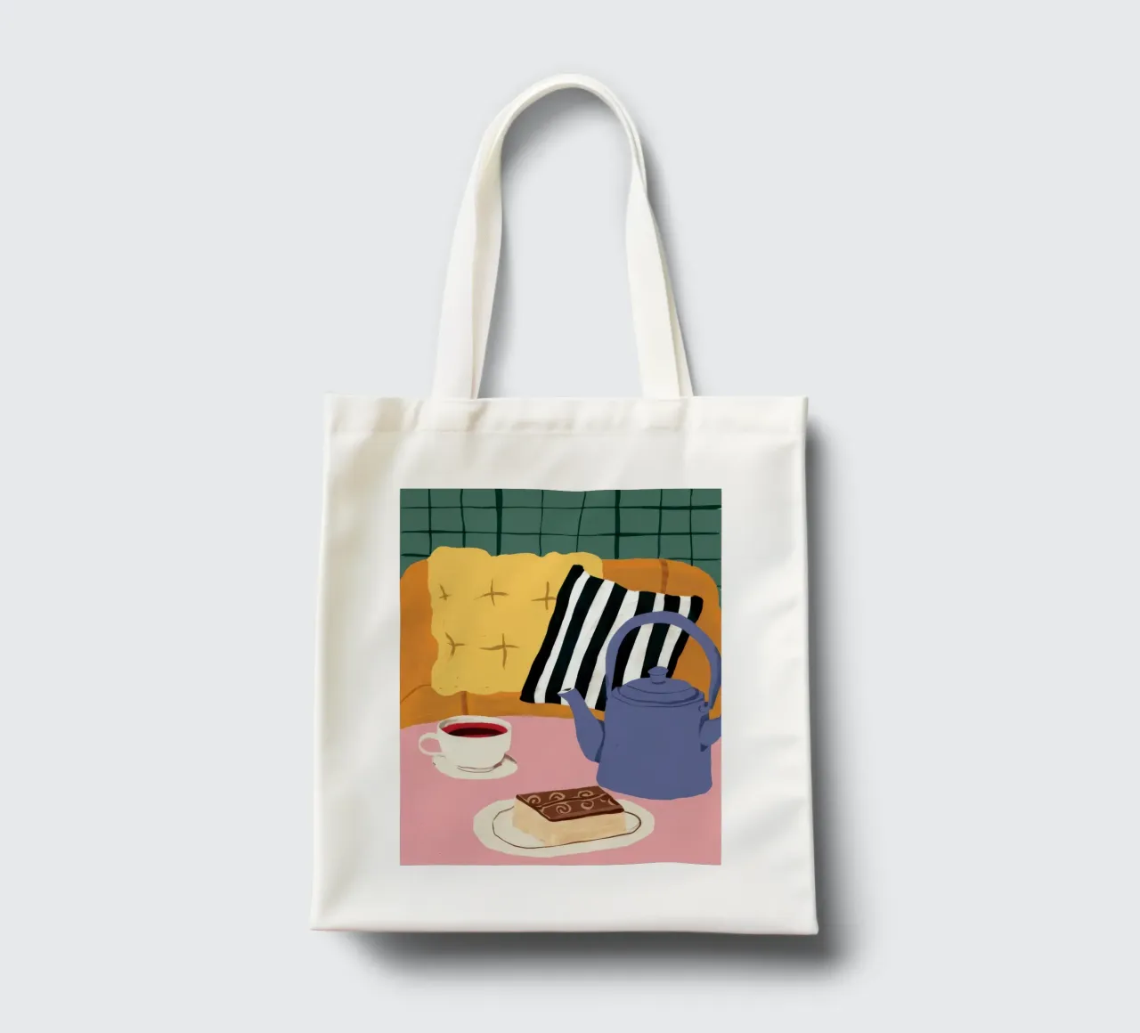 Striped Sofa Teatime tote bag by Dawn Light