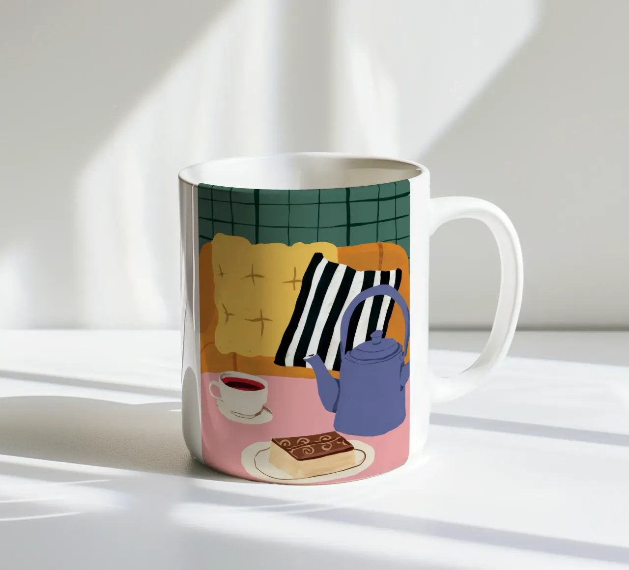 Divano a strisce Teatime tazza in ceramica da Dawn Light
