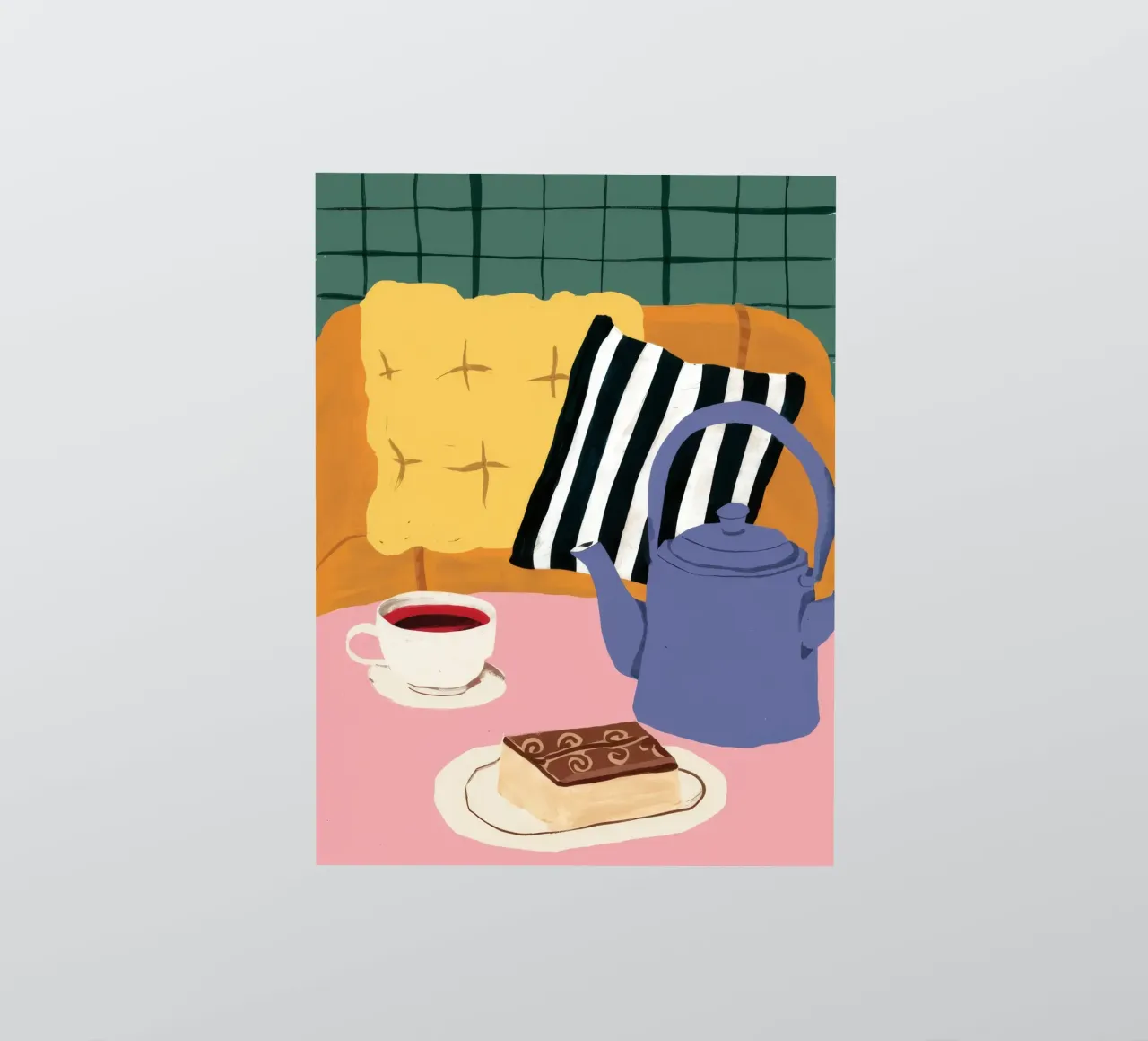 Striped Sofa Teatime sticker by Dawn Light