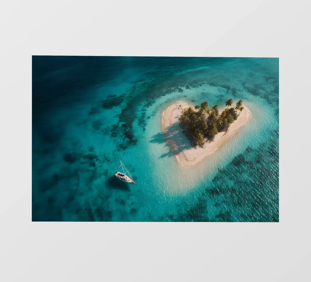 Un cuore per i mari del sud telo in pvc da M-Ulrich-Digital Art