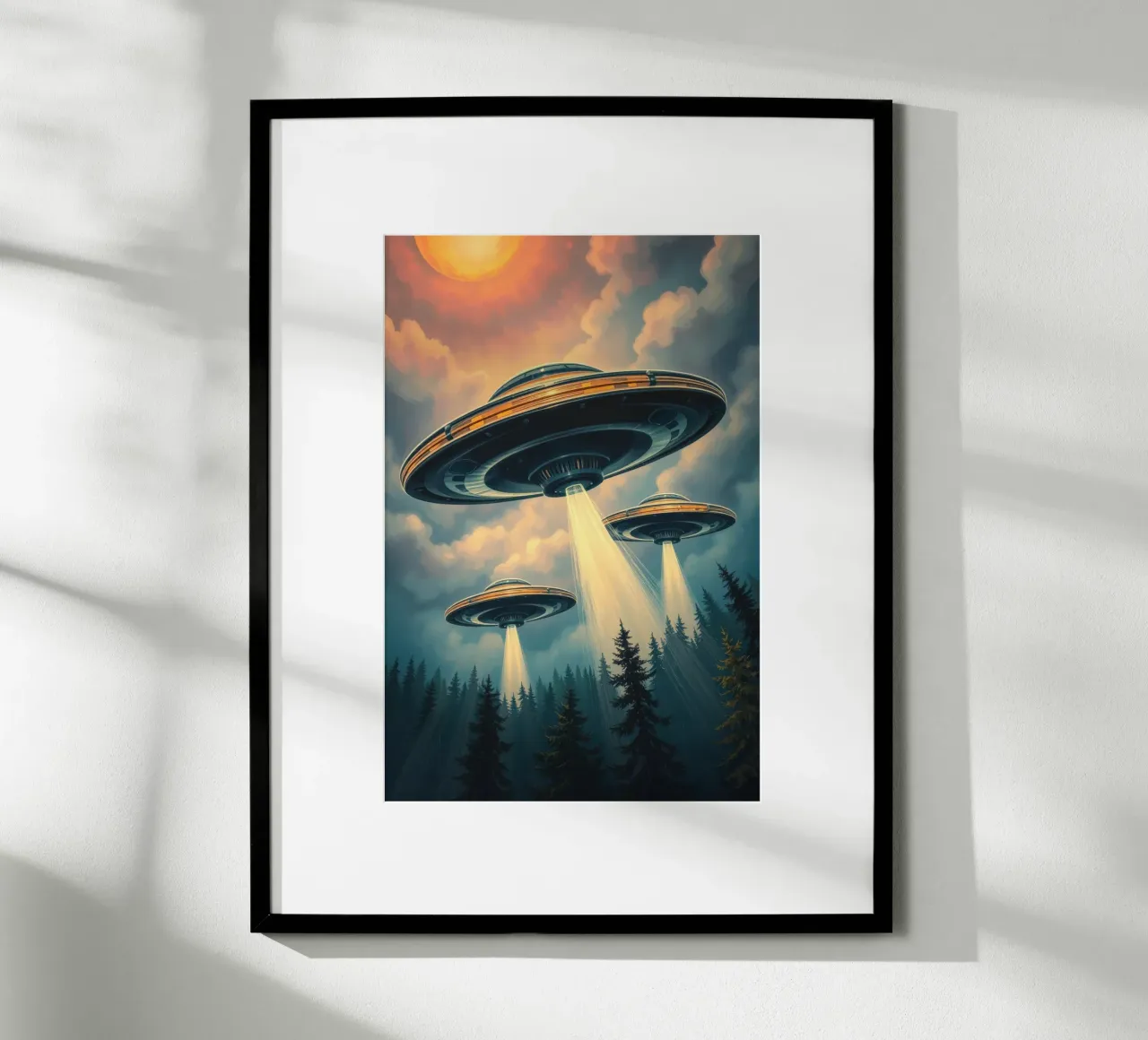 UFO poster met aluminium frame van Not from this planet
