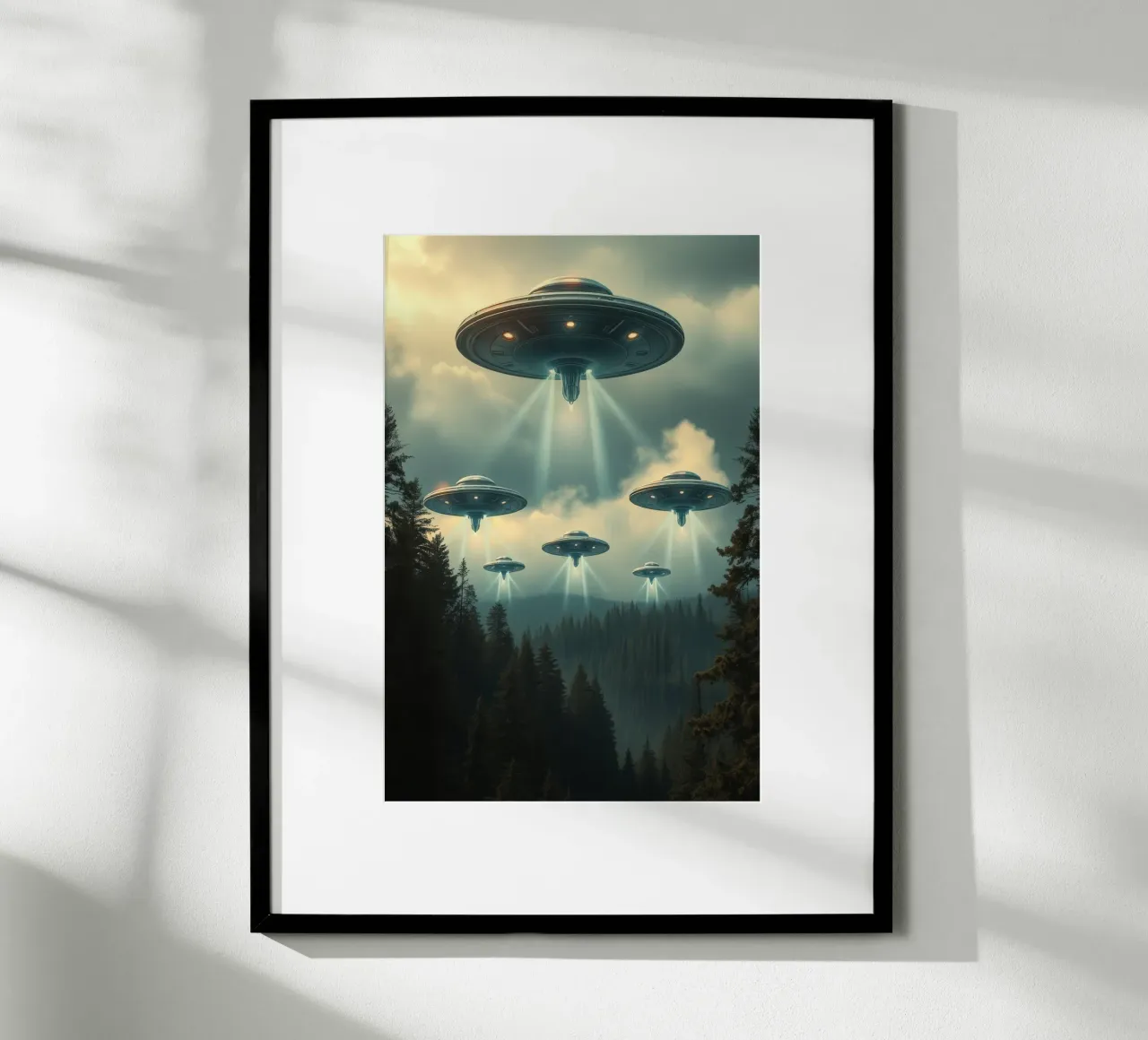 UFO poster con telaio in alluminio da Not from this planet