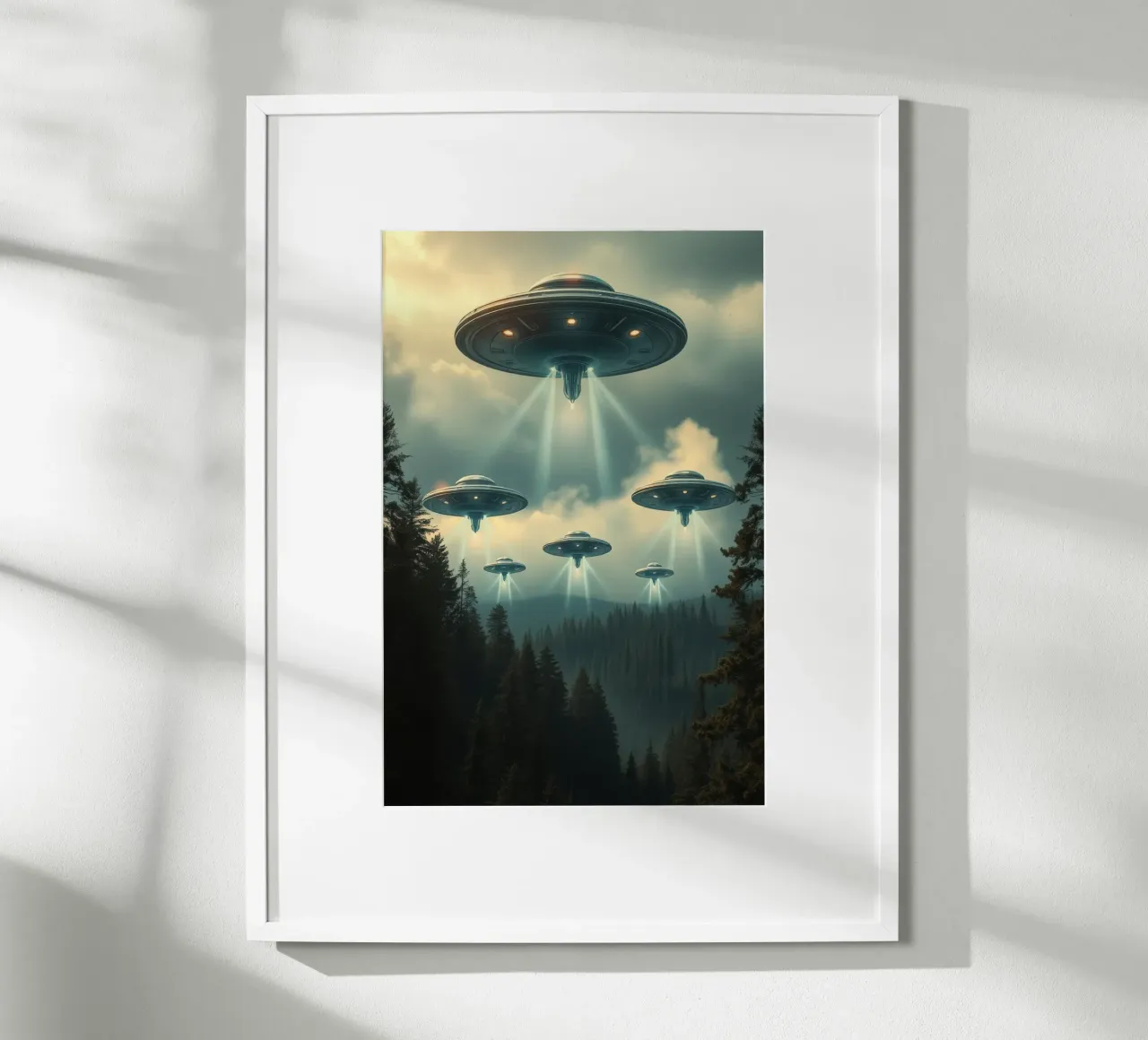 UFO poster con telaio in alluminio da Not from this planet