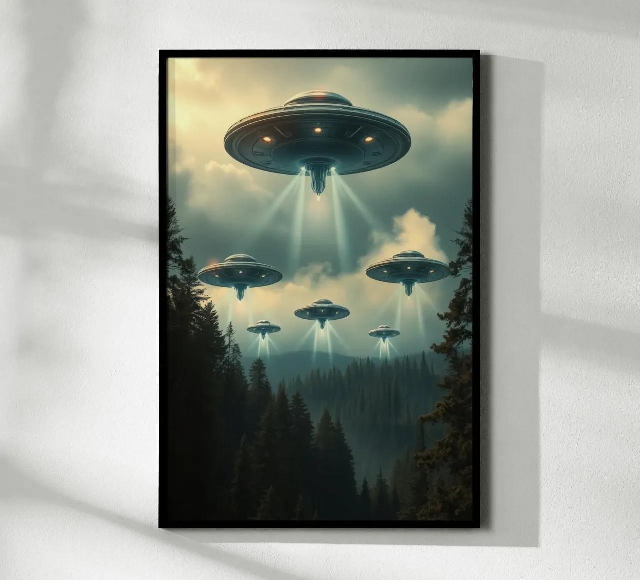 UFO poster con telaio in alluminio da Not from this planet