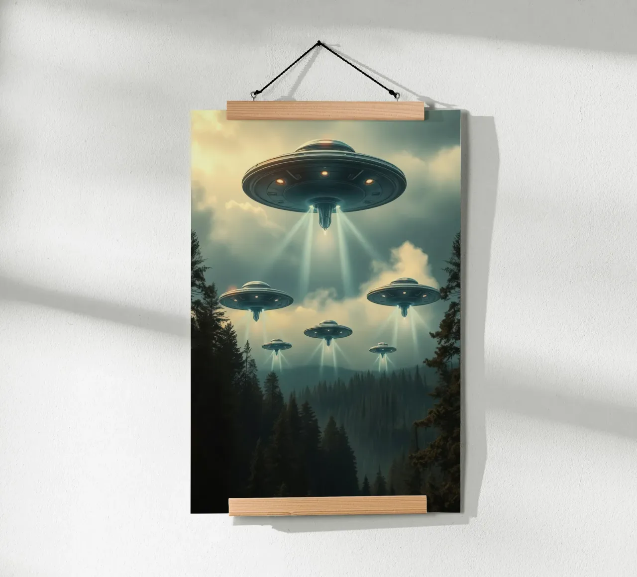 UFO poster con telaio in alluminio da Not from this planet