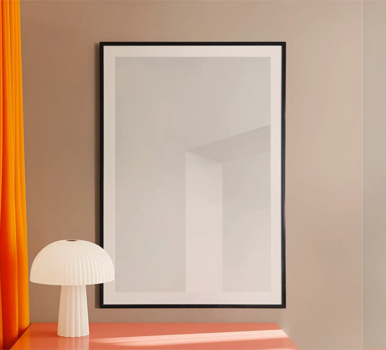 Nero minimale poster con telaio in plastica da PhotoVibe Decor