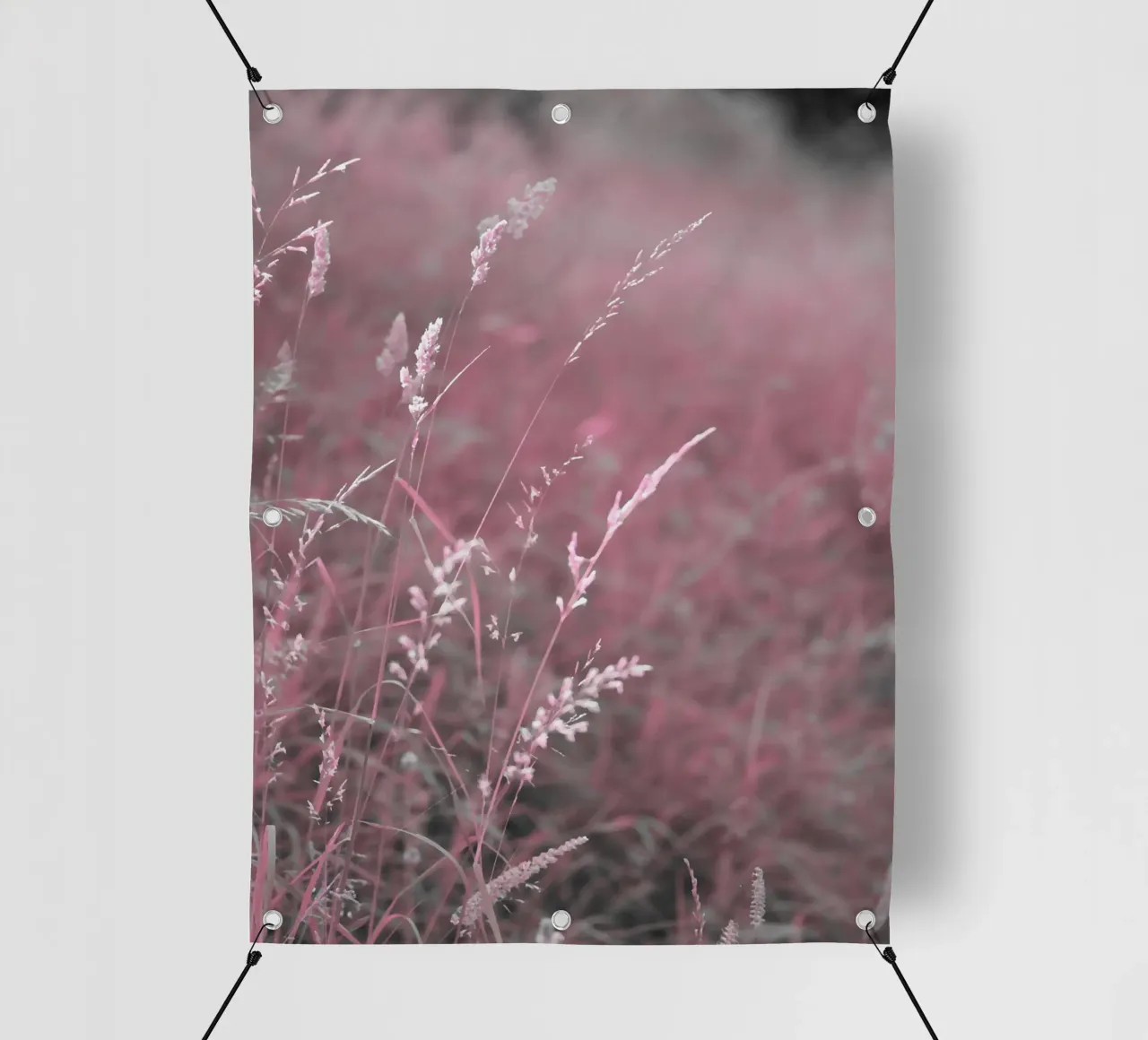 Erbe color pastello su un prato estivo come dipinto a olio telo in pvc da Something for you