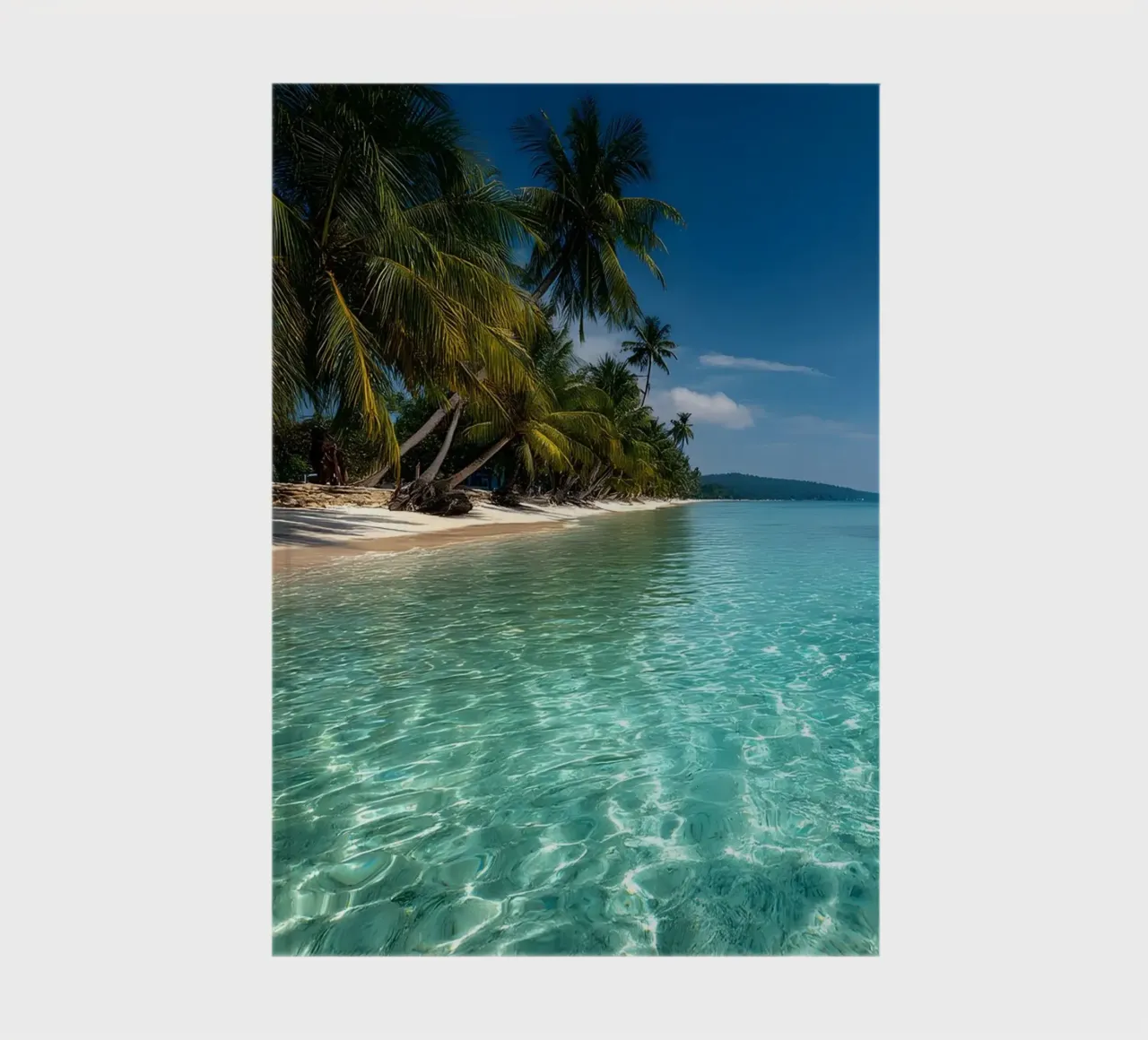 Paradise under palm trees notebook by M-Ulrich-Digital Art
