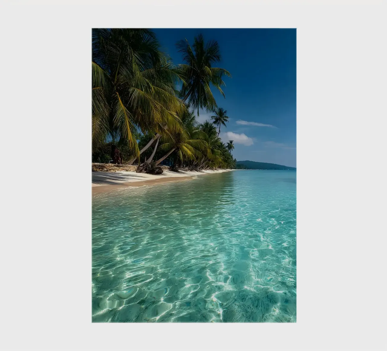 Paradise under palm trees notebook by M-Ulrich-Digital Art