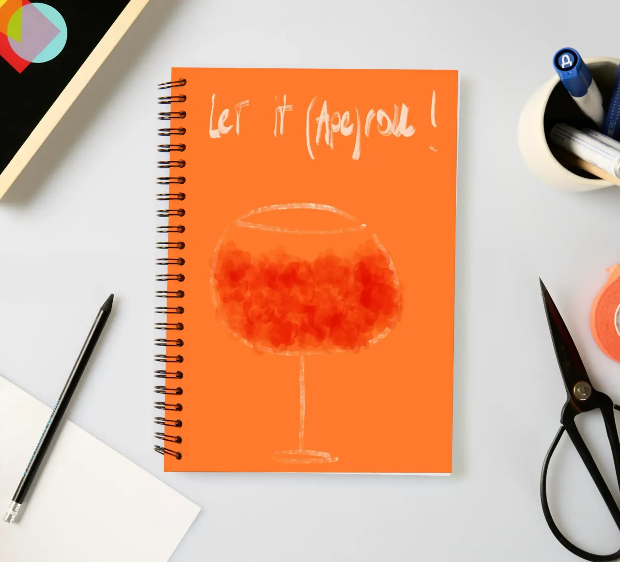 Let it (Ape)roll! spiral notebook by kind thoughts to paper