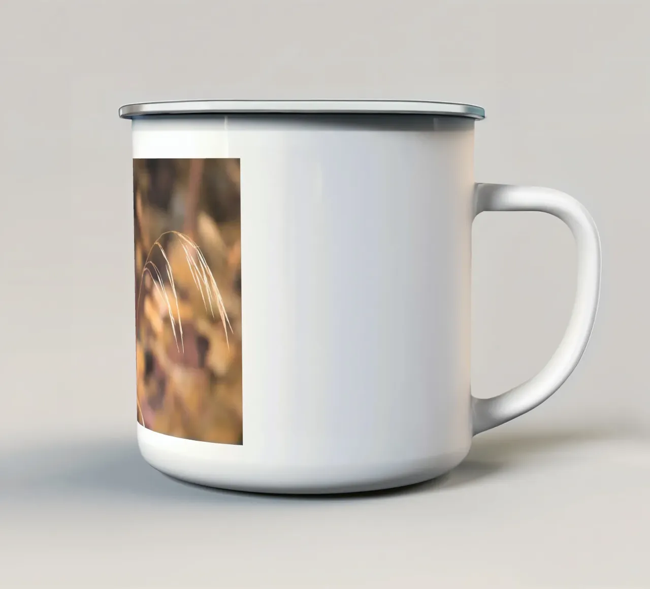 Pastellfarbene Gräser auf einer Sommerwiese als Ölgemälde Emaille Tasse von Something for you