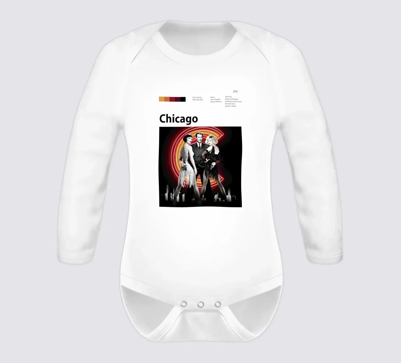 Chicago long-sleeve baby romper by 🎞 The Movie Wall