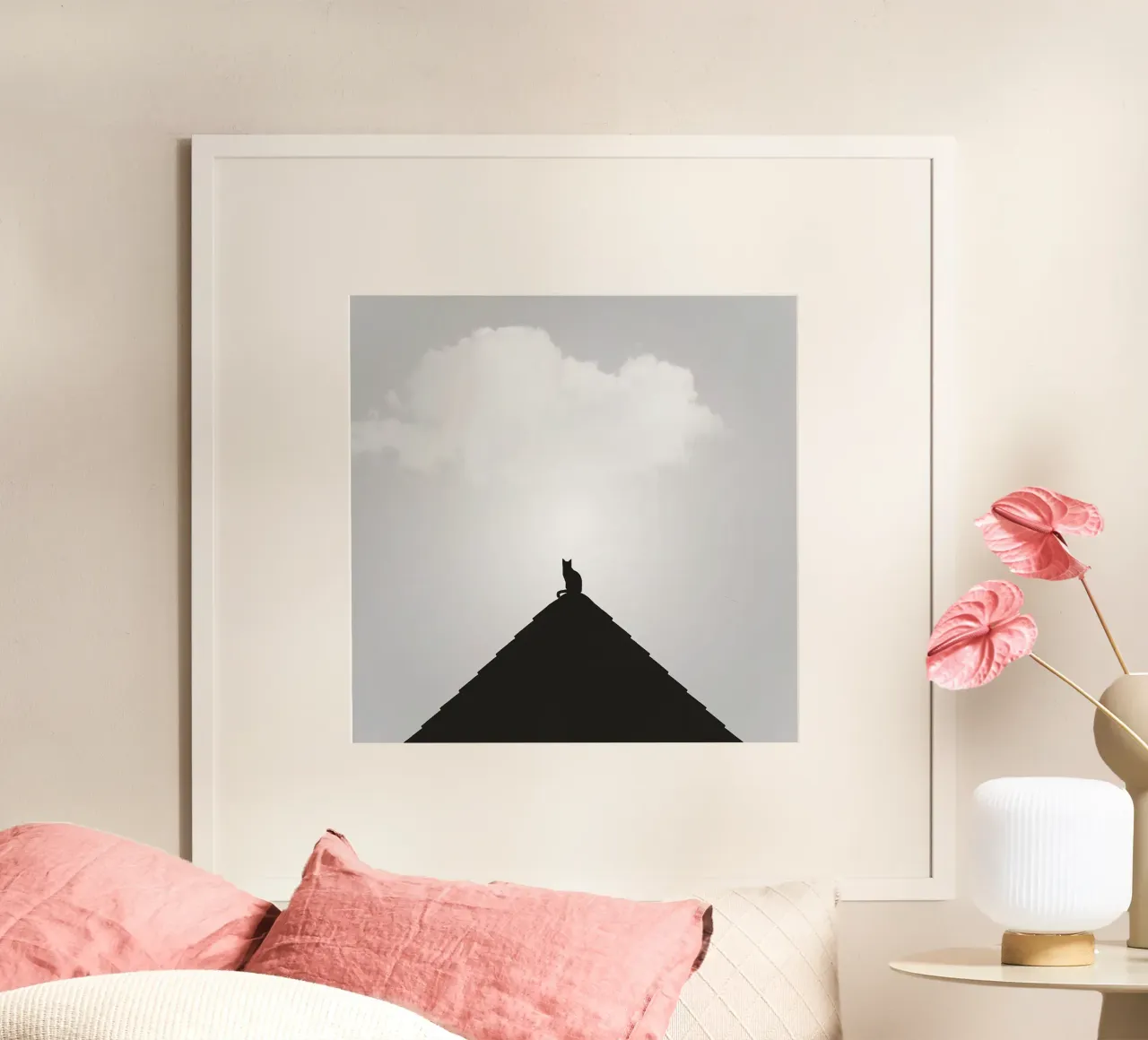 Nero minimale poster con telaio in plastica da PhotoVibe Decor