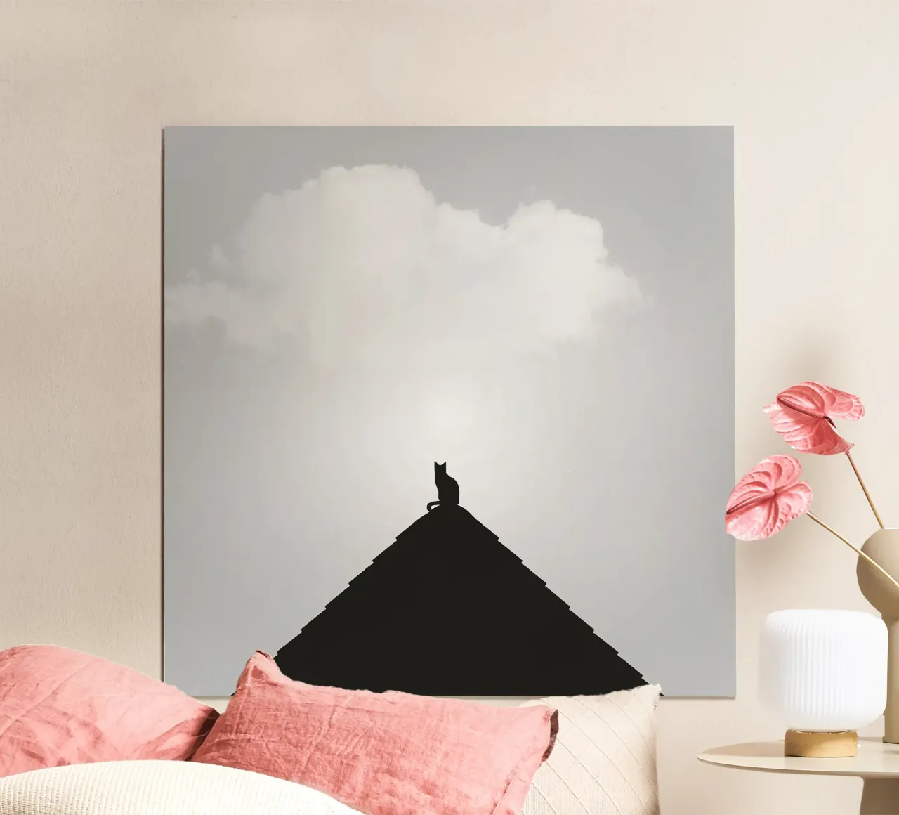 Nero minimale poster con telaio in plastica da PhotoVibe Decor
