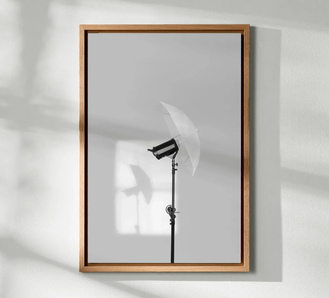 Minimaal zwart canvas met Baklijst van PhotoVibe Decor