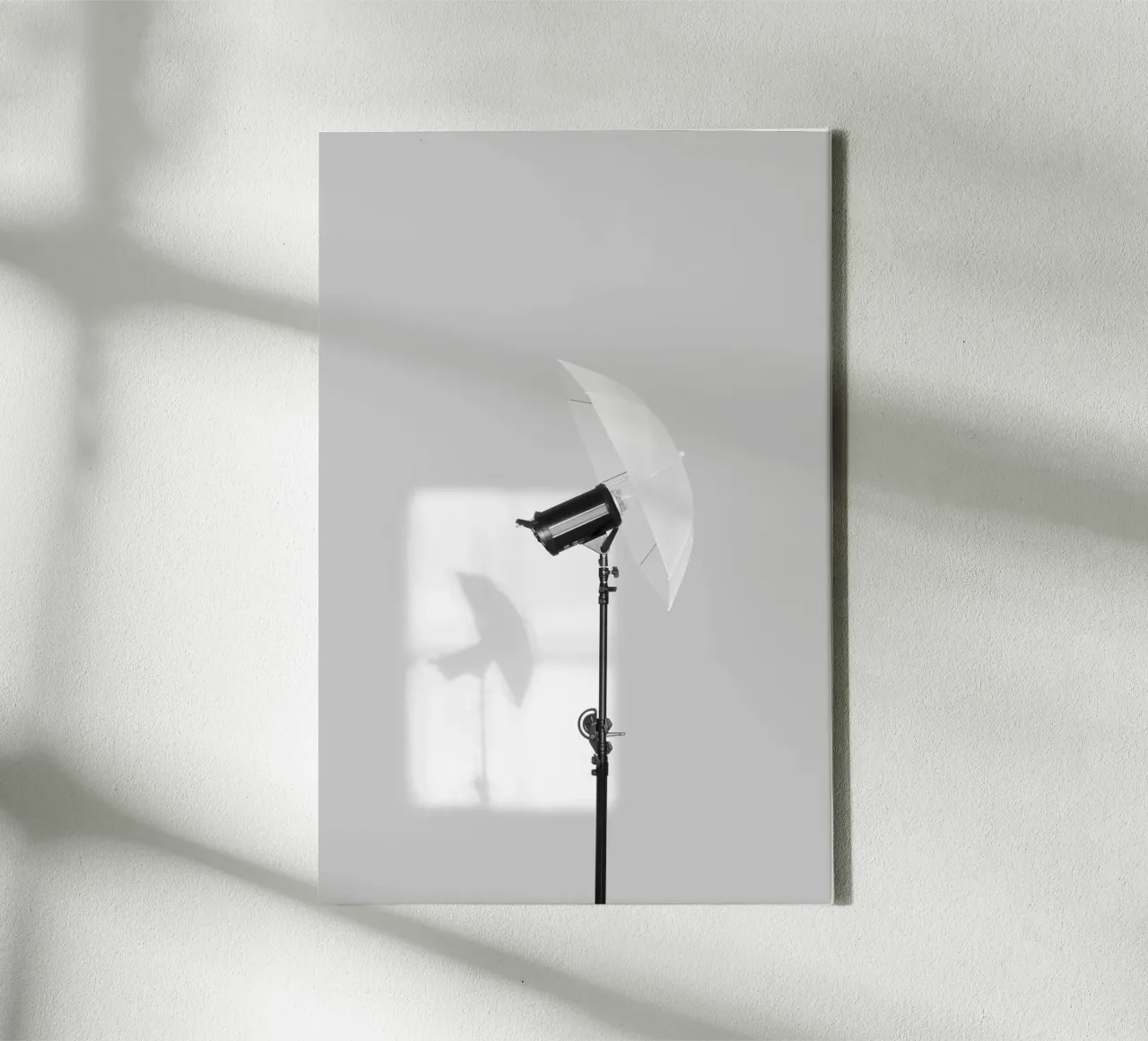 Minimaal zwart canvas met Baklijst van PhotoVibe Decor