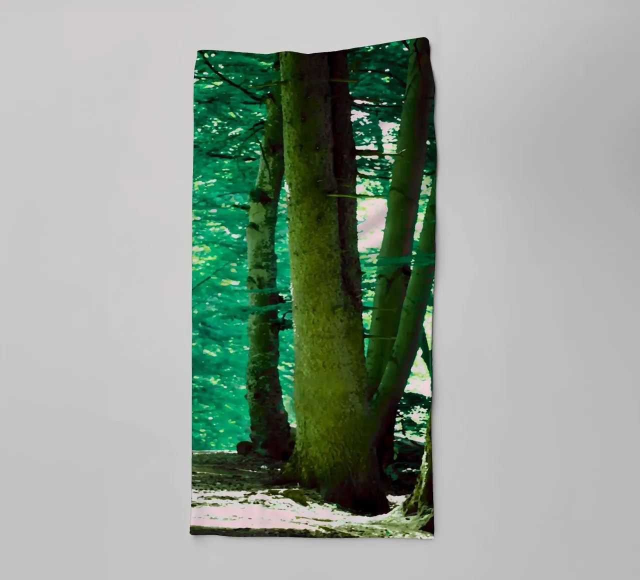 Foresta in estate, radura della foresta, pittura a olio asciugamano da bagno da Something for you