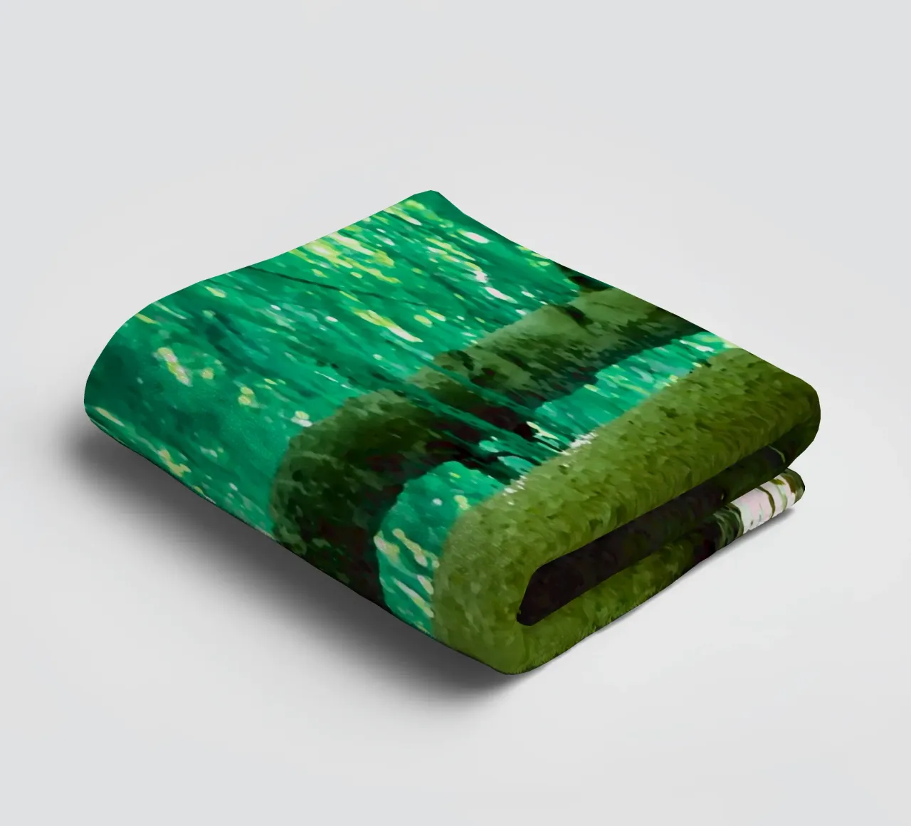 Foresta in estate, radura della foresta, pittura a olio asciugamano da bagno da Something for you