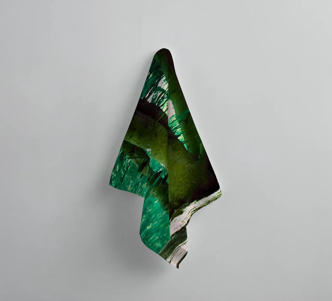 Foresta in estate, radura della foresta, pittura a olio asciugamano da bagno da Something for you