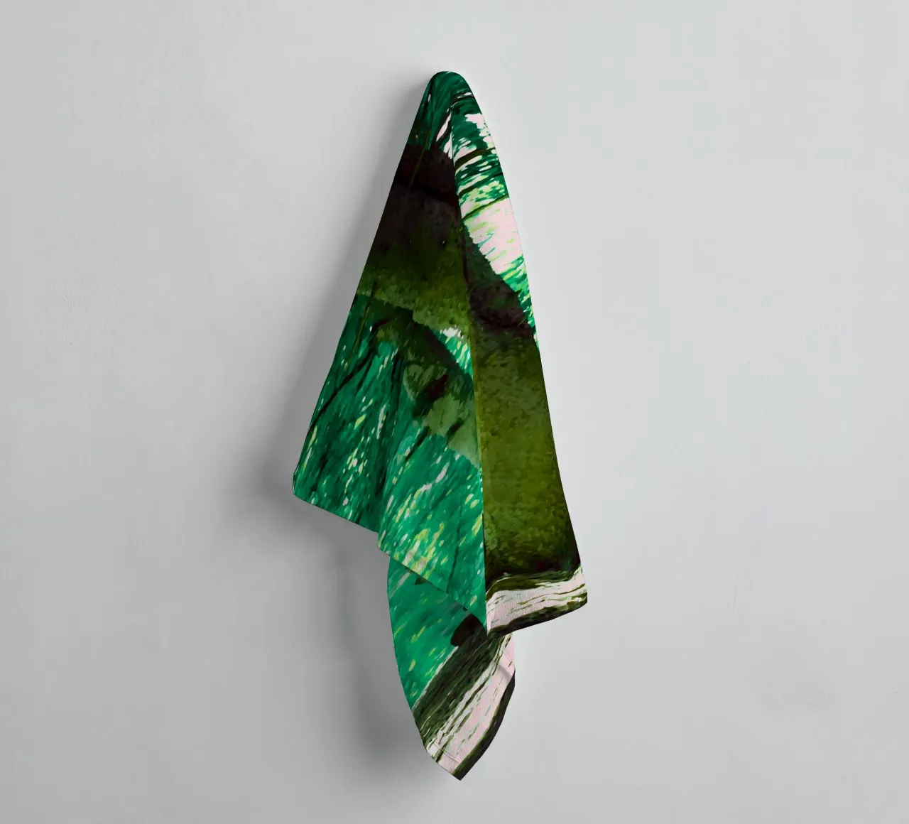 Foresta in estate, radura della foresta, pittura a olio asciugamano da bagno da Something for you