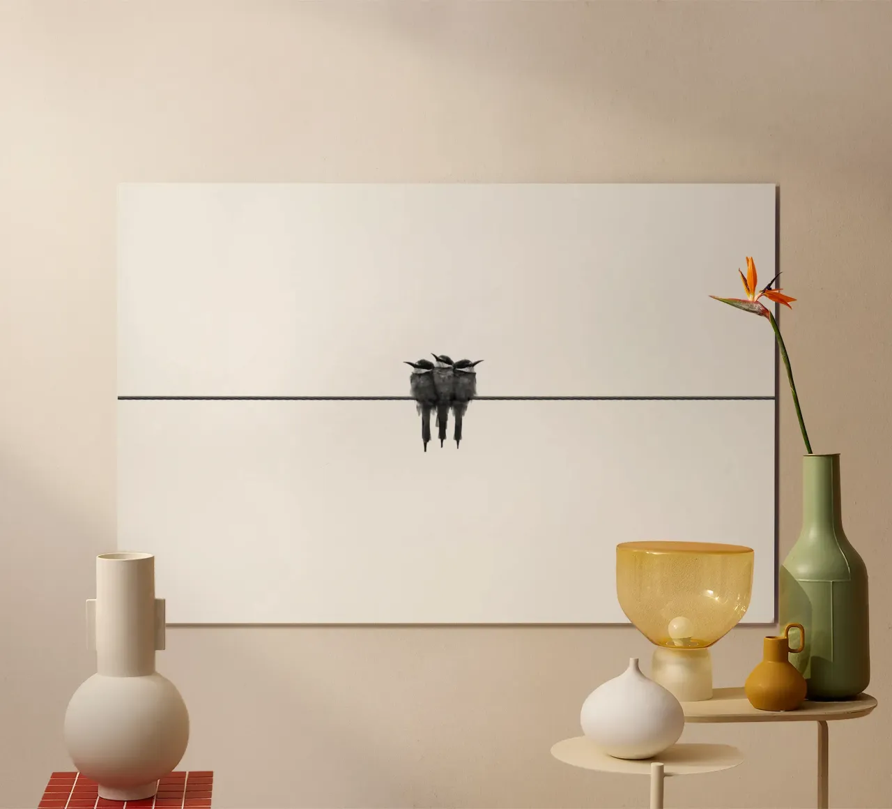 Nero minimale poster con telaio in alluminio da PhotoVibe Decor