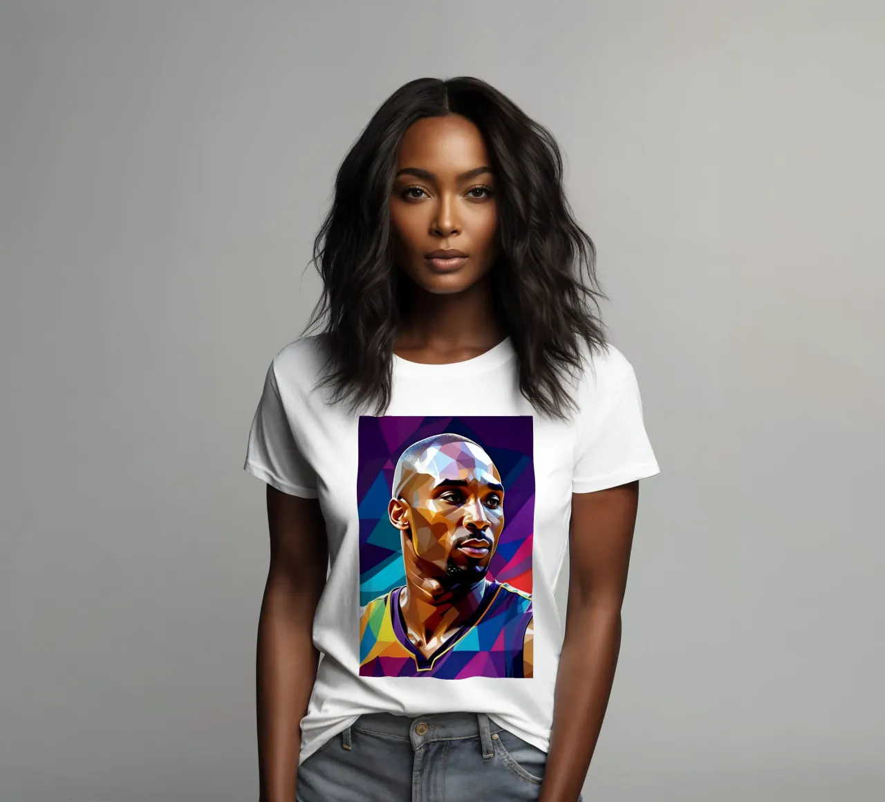 Kobe Bryant Porträt Pop Art Frauen T-Shirt von BONANZA