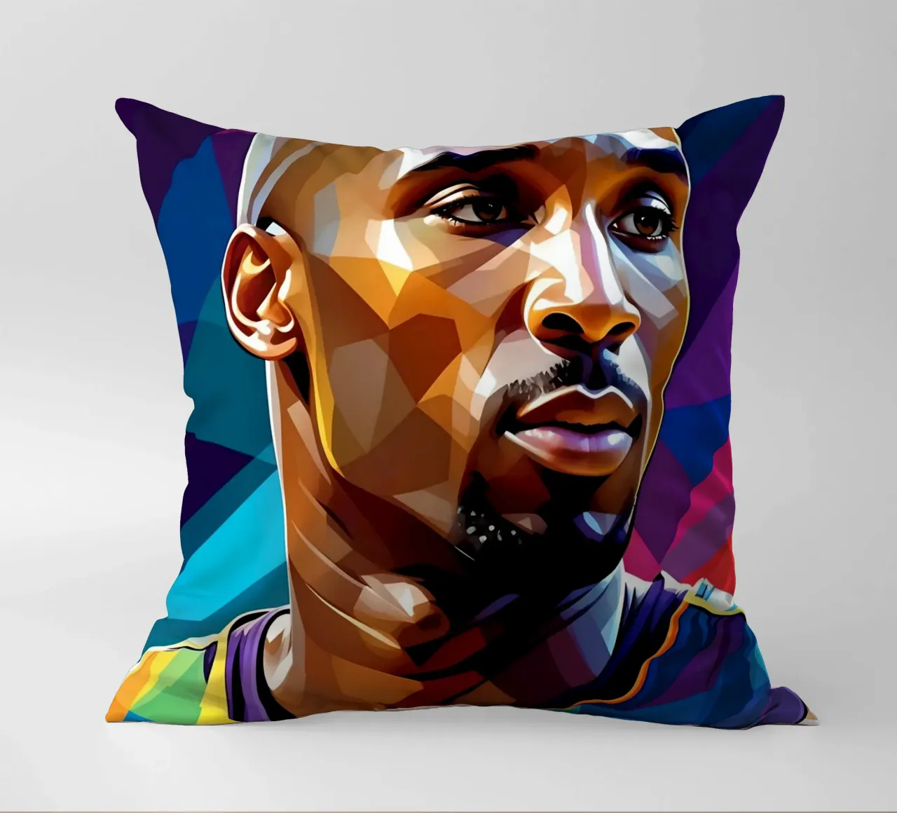 Kobe Bryant pop art portrait decorative cushion by BONANZA