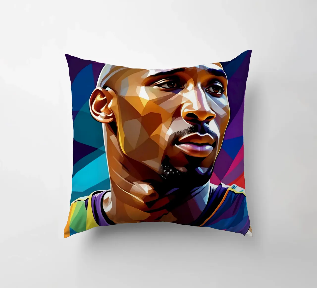 Kobe Bryant pop art portrait decorative cushion by BONANZA