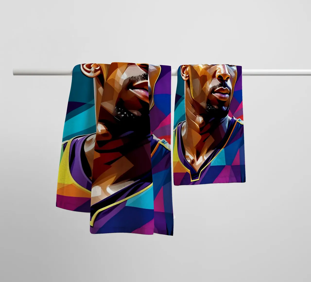 Ritratto pop art di Kobe Bryant asciugamano da bagno da BONANZA