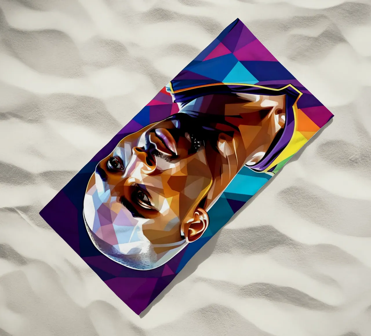 Ritratto pop art di Kobe Bryant telo mare da BONANZA