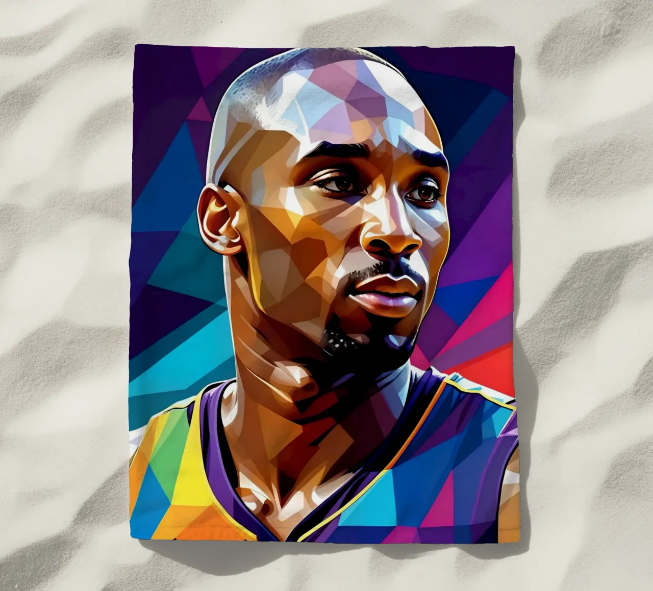 Ritratto pop art di Kobe Bryant telo mare da BONANZA