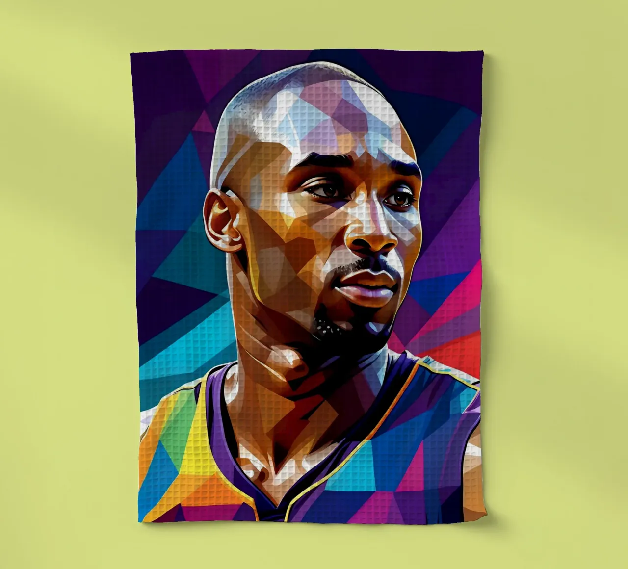 Kobe Bryant pop art portrait tea towel by BONANZA