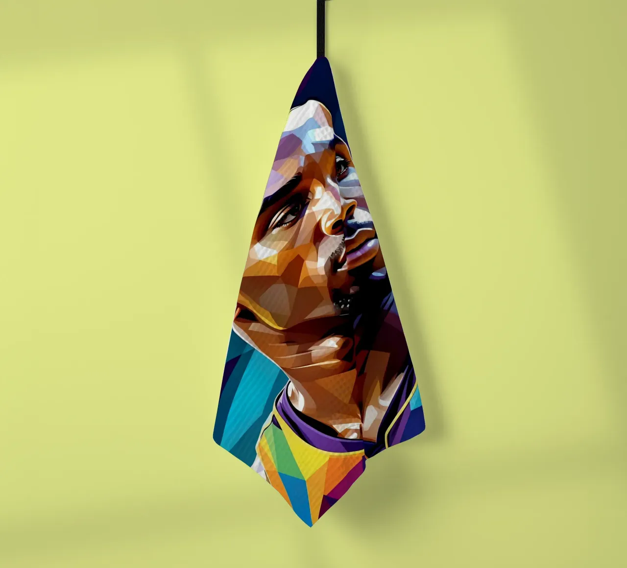 Kobe Bryant pop art portrait tea towel by BONANZA