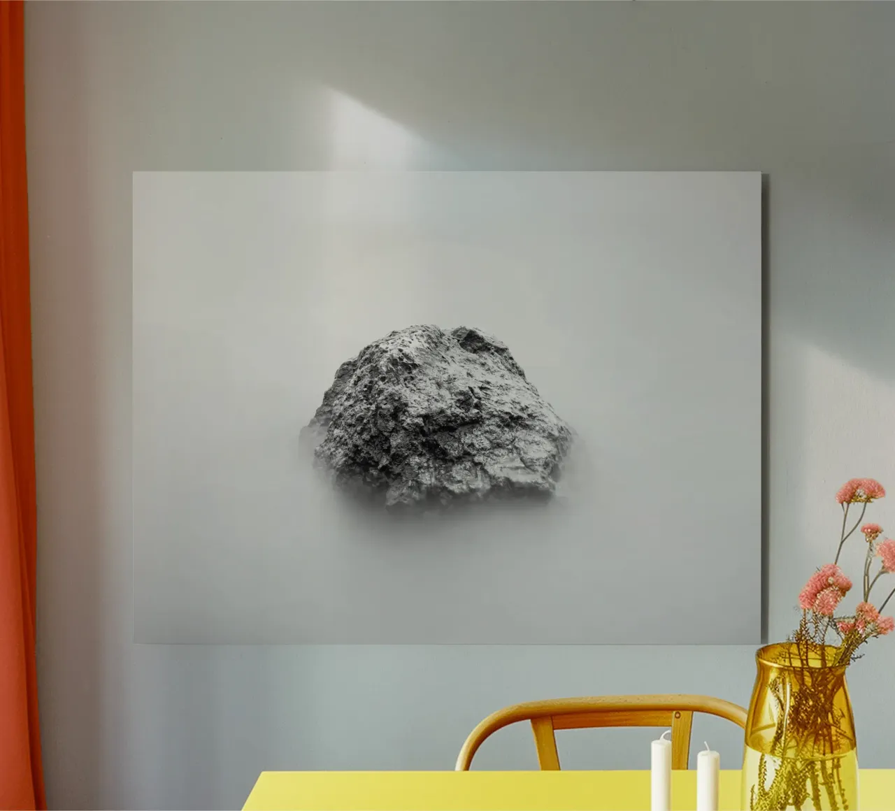 Nero minimale alluminio dibond da PhotoVibe Decor