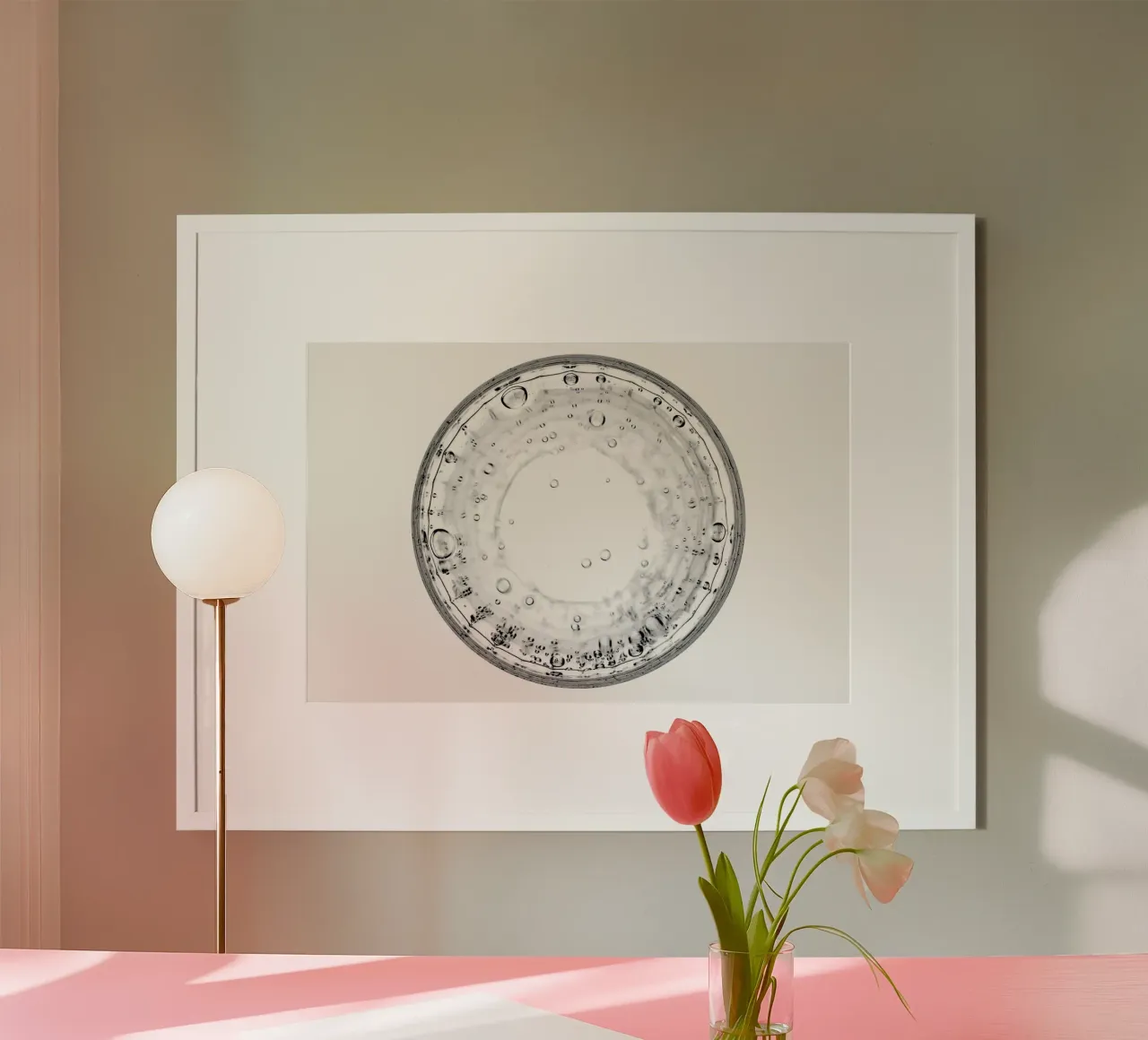 Nero minimale poster con telaio in alluminio da PhotoVibe Decor