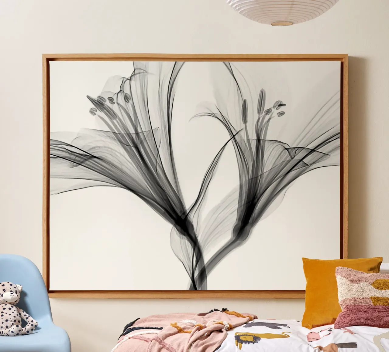 Nero minimale tela con Cornice a cassetta da PhotoVibe Decor