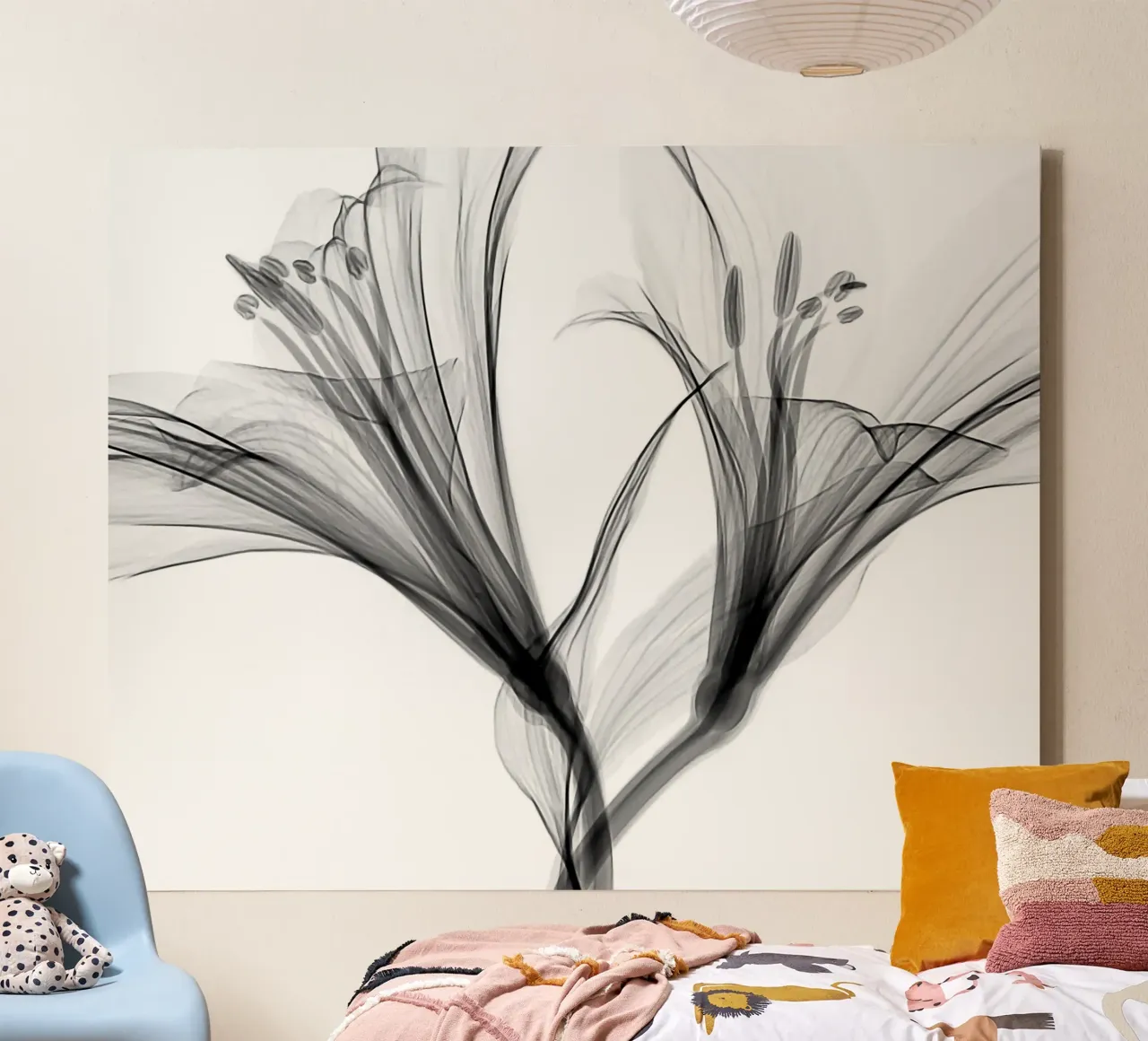 Nero minimale tela con Cornice a cassetta da PhotoVibe Decor