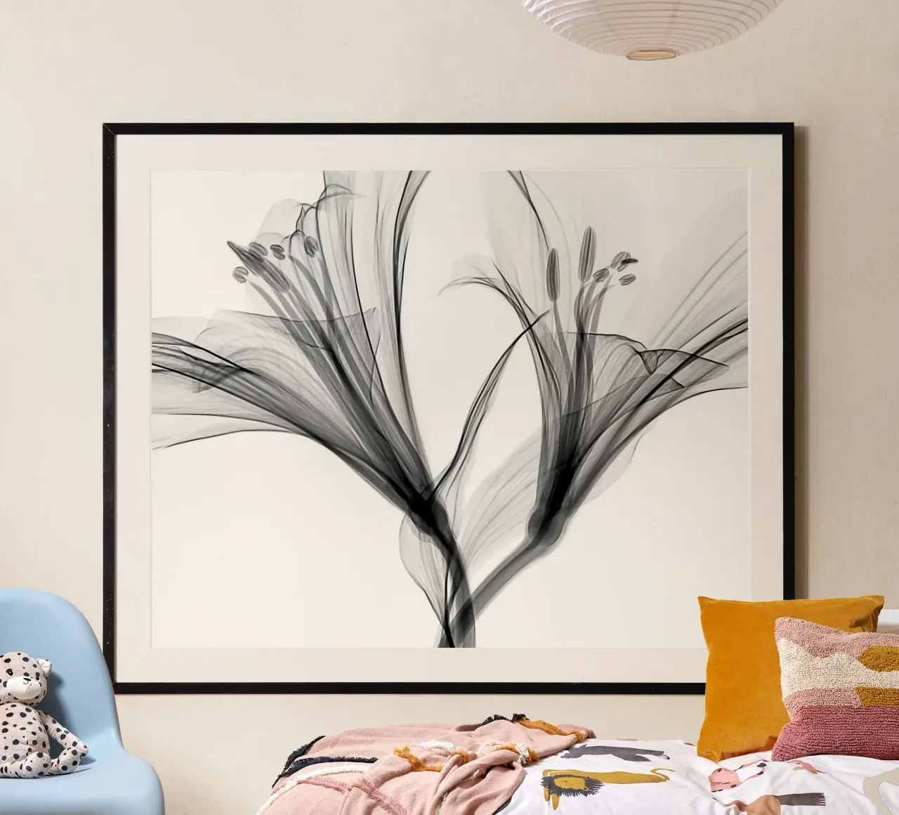 Nero minimale poster con telaio in plastica da PhotoVibe Decor