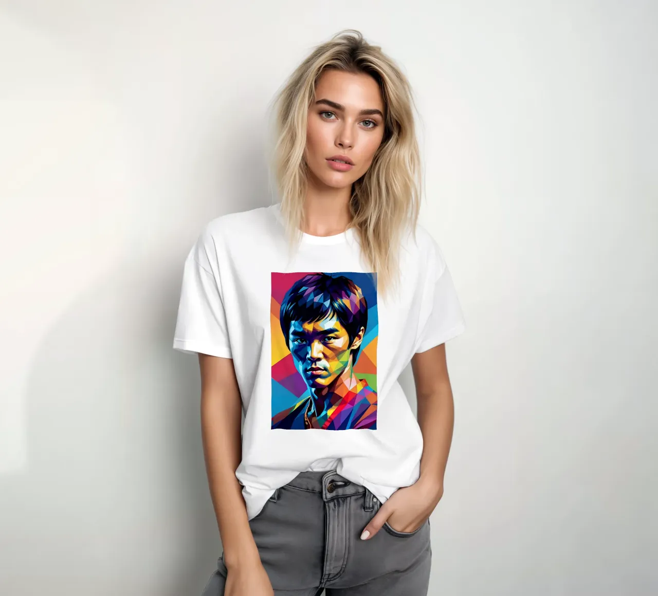 Bruce Lee pop art neon t-shirt by BONANZA