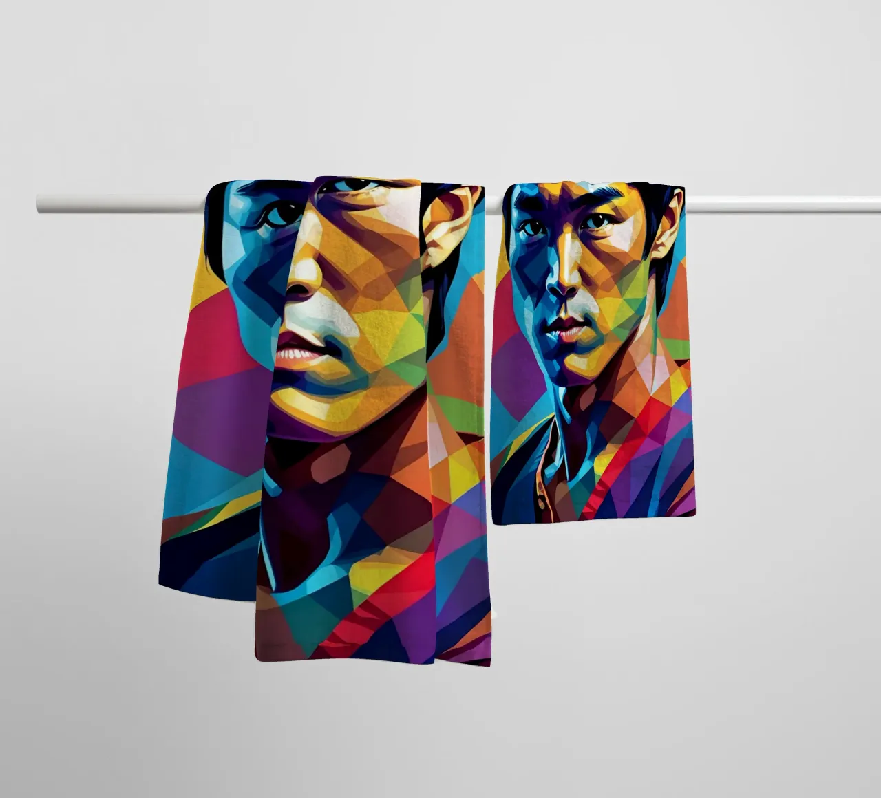 Bruce Lee pop art al neon asciugamano da bagno da BONANZA