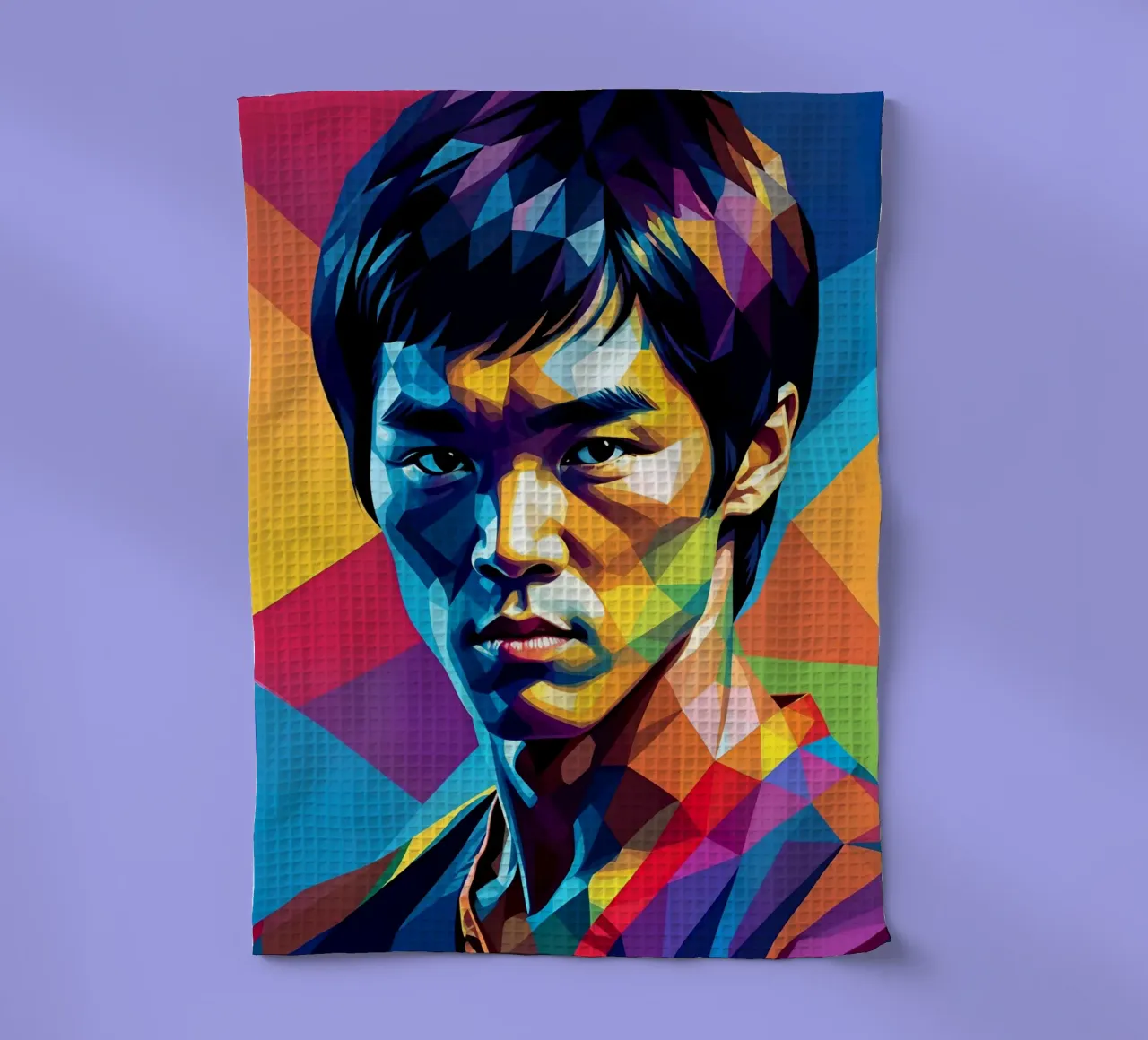 Bruce Lee pop art al neon canovaccio da cucina da BONANZA