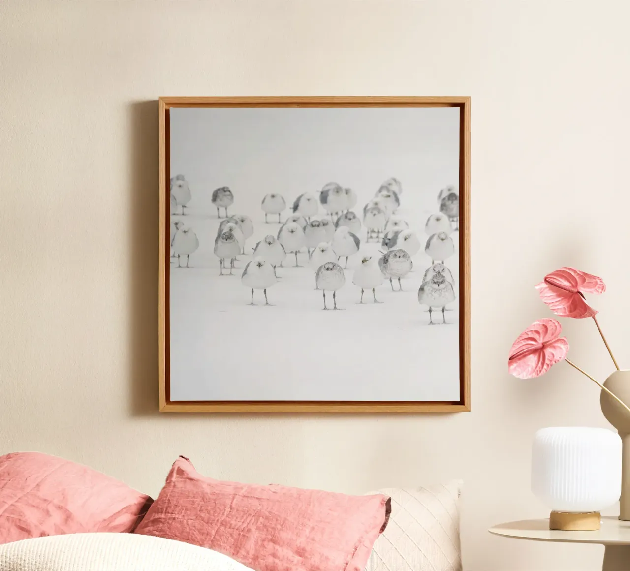 Nero minimale tela con Cornice a cassetta da PhotoVibe Decor