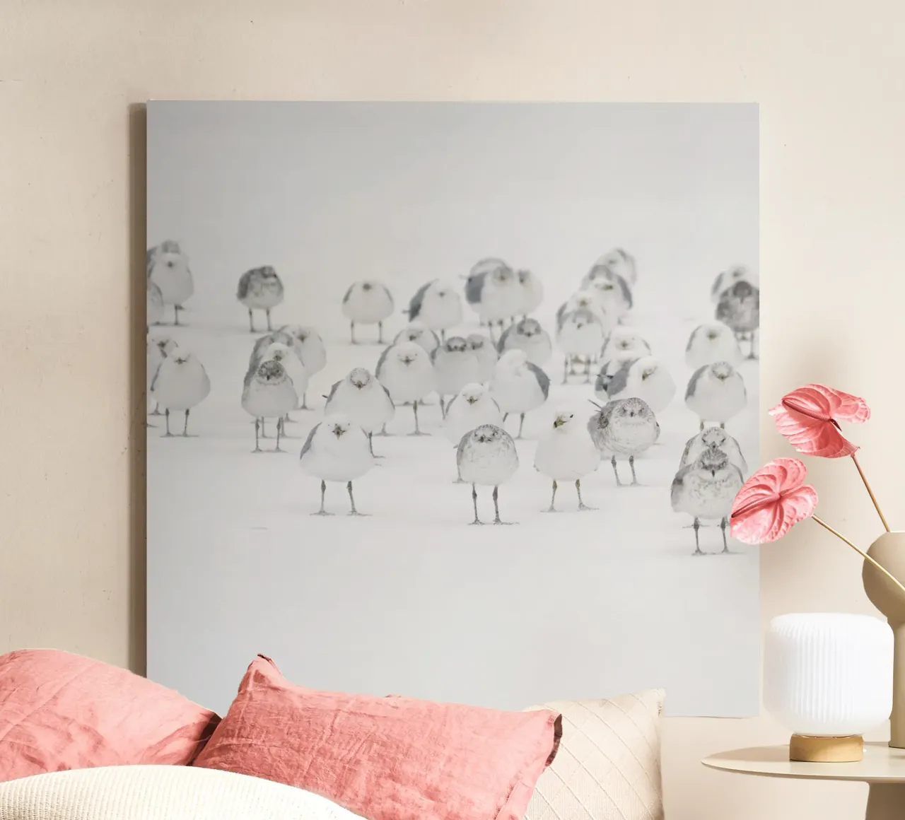 Nero minimale tela con Cornice a cassetta da PhotoVibe Decor