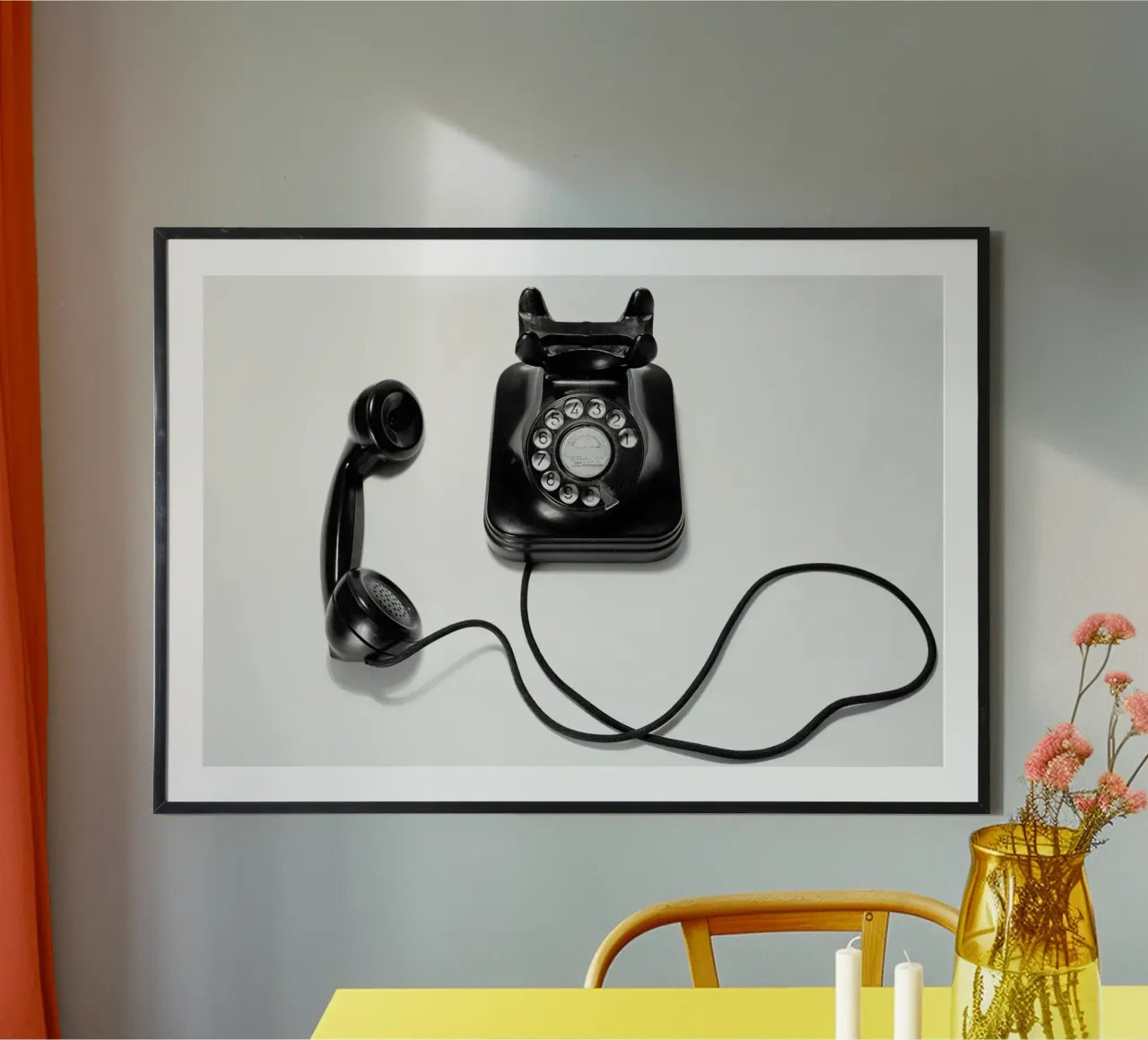 Nero minimale poster con telaio in plastica da PhotoVibe Decor