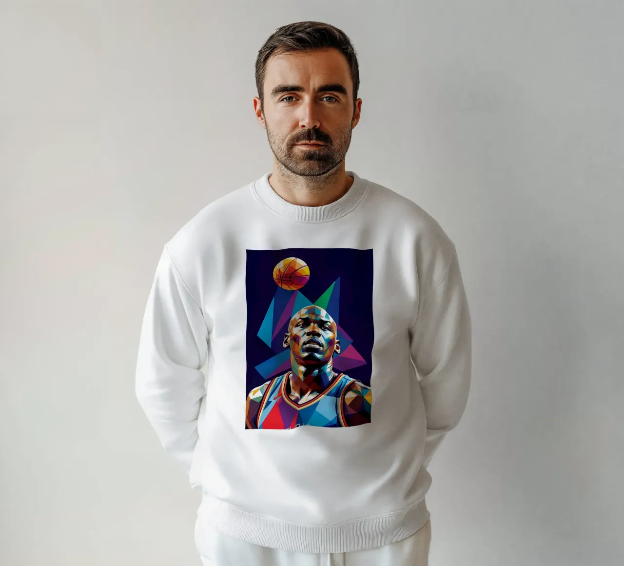 Michael Jordan pop art al neon felpa da BONANZA