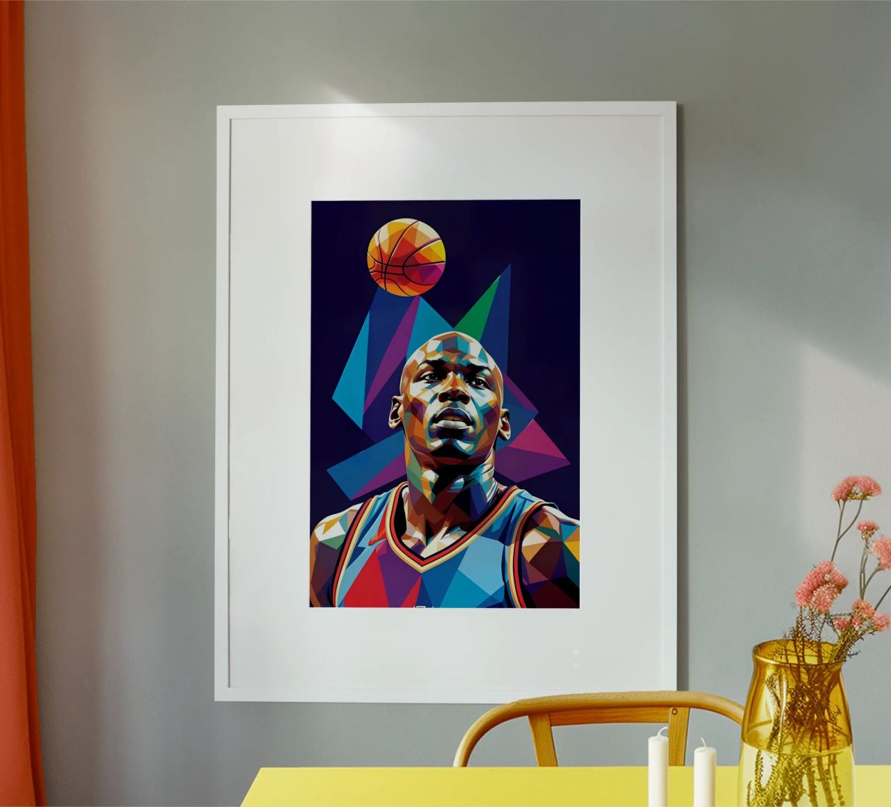 Michael Jordan pop art neon poster by BONANZA