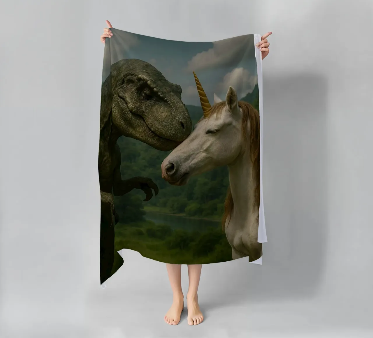 DINO UNICORN REAL telo mare da Vintage Van Gogh