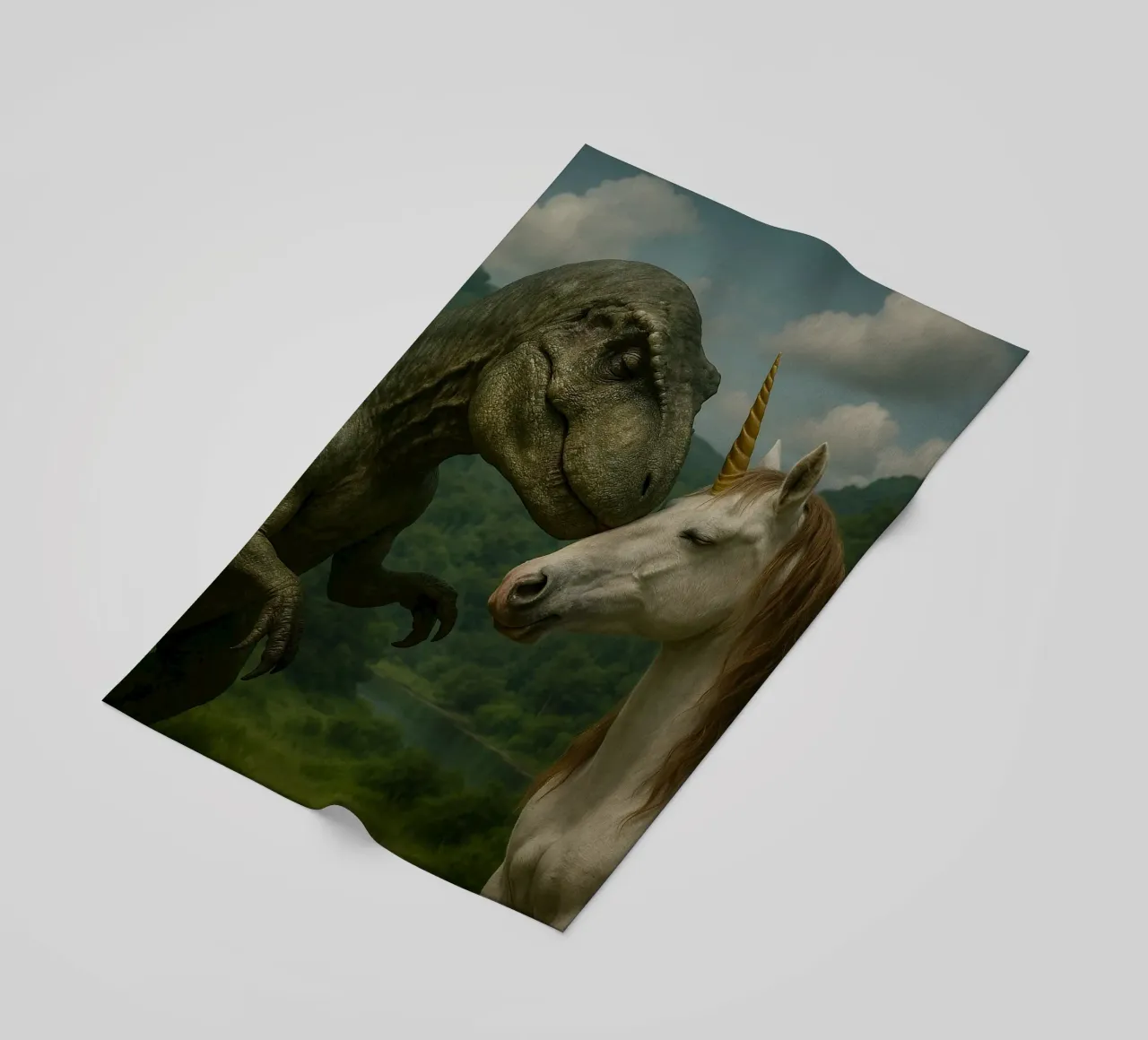 DINO UNICORN REAL telo mare da Vintage Van Gogh