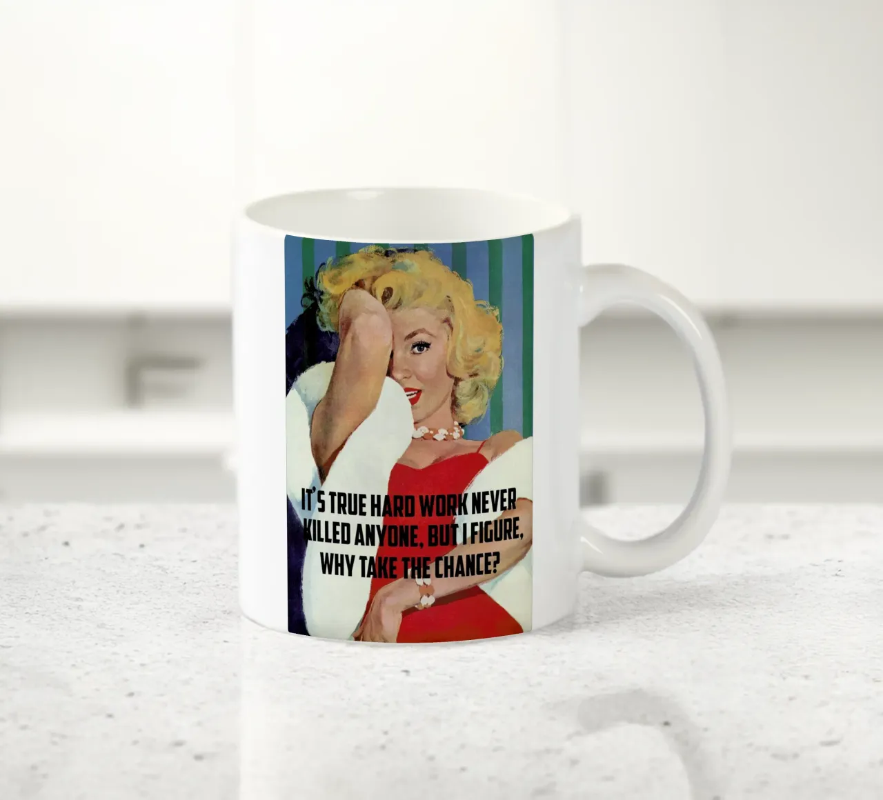 It's True Hard Work tazza in ceramica da Gallery Print and Art Limited