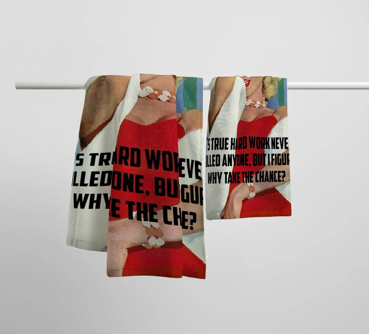 It's True Hard Work asciugamano da bagno da Gallery Print and Art Limited